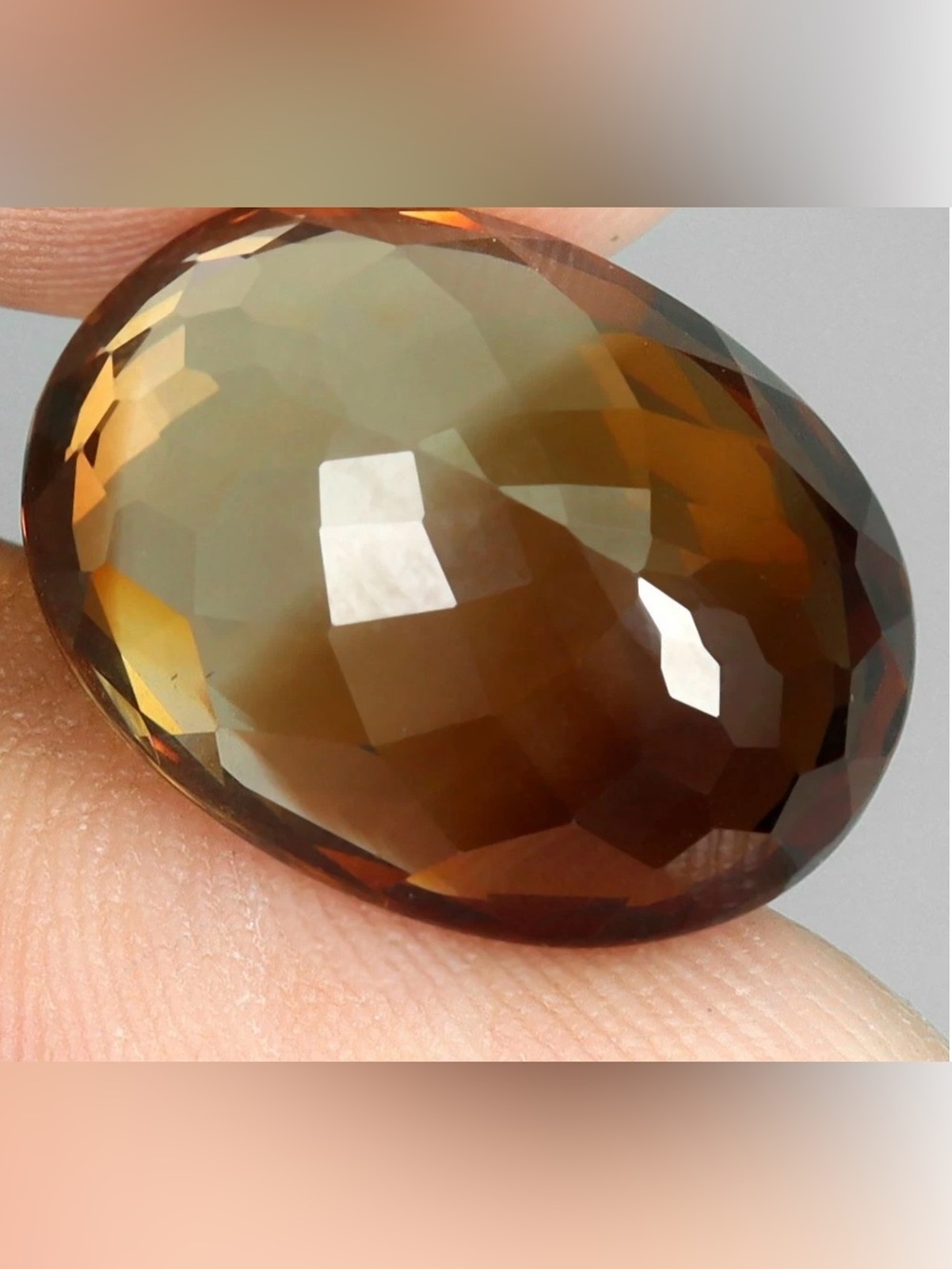 17.17CT Natural Imperial Topaz Faceted Oval cut Gemstone IF Clarity 17.5x13x9mm - Picture 6 of 14